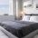 a bed in a room