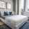a bed in a room