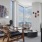 a living room with a large window