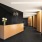 a large office with a large desk