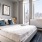 a bed in a room